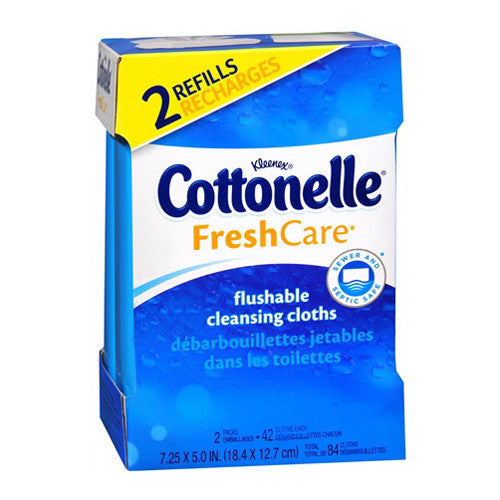 Kleenex Cottonelle Fresh Care Flushable Cleansing Cloths Refills 84 Ea